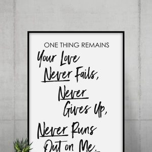 Your Love Never Fails, Wall Art Printable, Christian Wall Art, Spiritual Gift Decor, Instant Download PNG JPEG