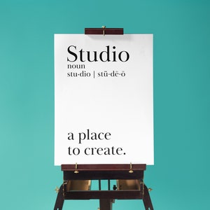 Studio Definition, Printable Wall Art, Inspirational Quote, Positive ...