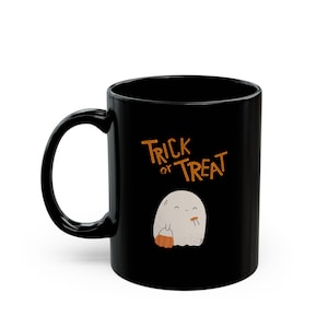 Halloween, Halloween gift, Spooky Season, Gift for her, Gift for him, Love, Trick or Treat, Spooky mug, Coffee mug, 11oz Black Mug
