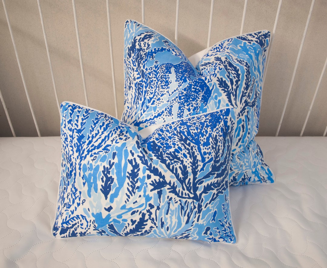 Classic Custom Decorative Pillow Cover Palm Beach Style, Tropical, Home