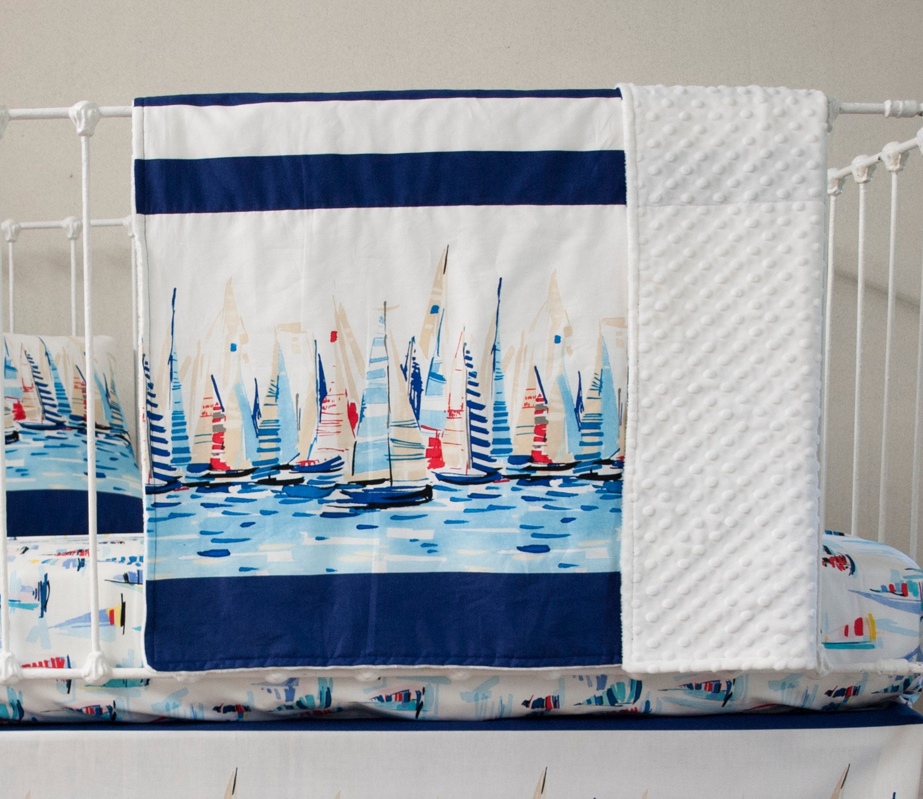 Baby Boy Girl Toddler Bedding - Crib Skirt, Blanket, Pillow Covers