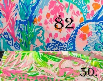 54"x36" Quilting Cotton - Mermaid, Pink Orchids, Flamingoes, Pink Lemonade, Elephants, Pineapples, Palms, Tropical Palm Beach