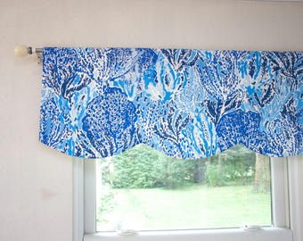 Lined Window Valance - Home Décor, Kids Room Valance, Dorm Room Valance, Kitchen Valance