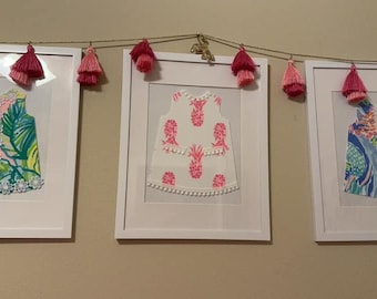 One Shift Dress Silhouette Wall Décor - Girl Room Décor, Baby Room Décor, Nursery Décor, frames are NOT included!