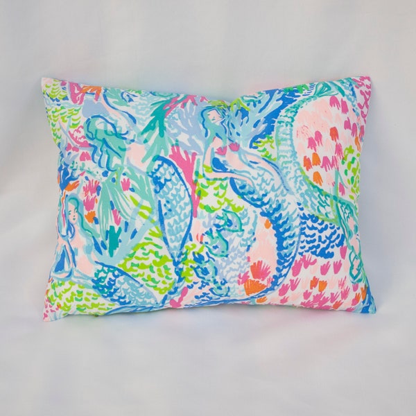 Travel Pillow Cover, Toddler Pillow Cover - for 12" x 16" Pillow - Decorative  Lumbar Pillow - Pink Lemons Lemonade Lime Hot Pink