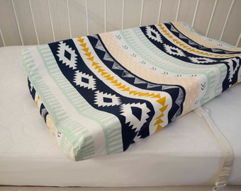 Baby Change Pad Cover - Baby Blanket - Nursery Décor, Baby Shower Gift, Crib Bedding, Aztec, Western Nursery, Arizona