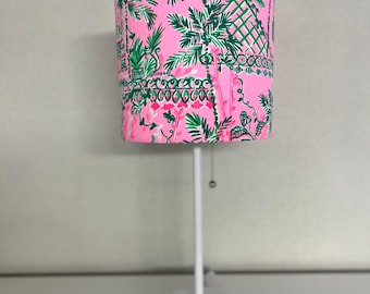 Stick Lamp with Tropical Lampshade - Home Décor, Kids Room lamp, Dorm Room Lamp, Palm Beach Home