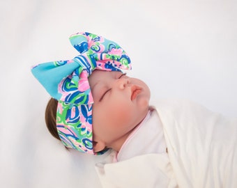 Baby Girl Toddler Turban Hat with Removable Bow, Newborn Nursery Hospital Cap, Baby Bonnets - Spring Fall baby Hat