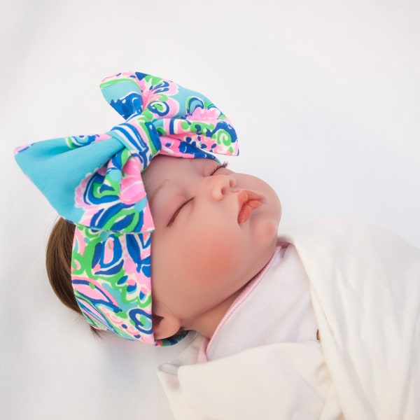 Baby Girl Toddler Turban Hat with Removable Bow, Newborn Nursery Hospital Cap, Baby Bonnets - Spring Fall baby Hat