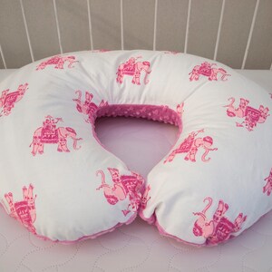 Pink Cow Print Nursing Pillow Cover – Soft, Washable Breastfeeding Cover For New Moms