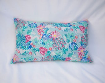 Classic Knife Edge Decorative Pillow Cover - Hot Pink Palms, Tropical, Home Décor, Nursery Décor, Dorm Room Pillow, Patio Décor