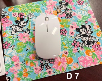 Mouse Pad / Game Pad - made with Authentic Fabric - Palm Beach Personalized Desk Mouse Pad Custom Office Décor Dorm Teacher Gift Idea