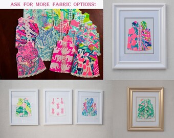 Decoración de pared con silueta de vestido camisero: decoración para habitación de niña, habitación de bebé o guardería (marcos no incluidos).