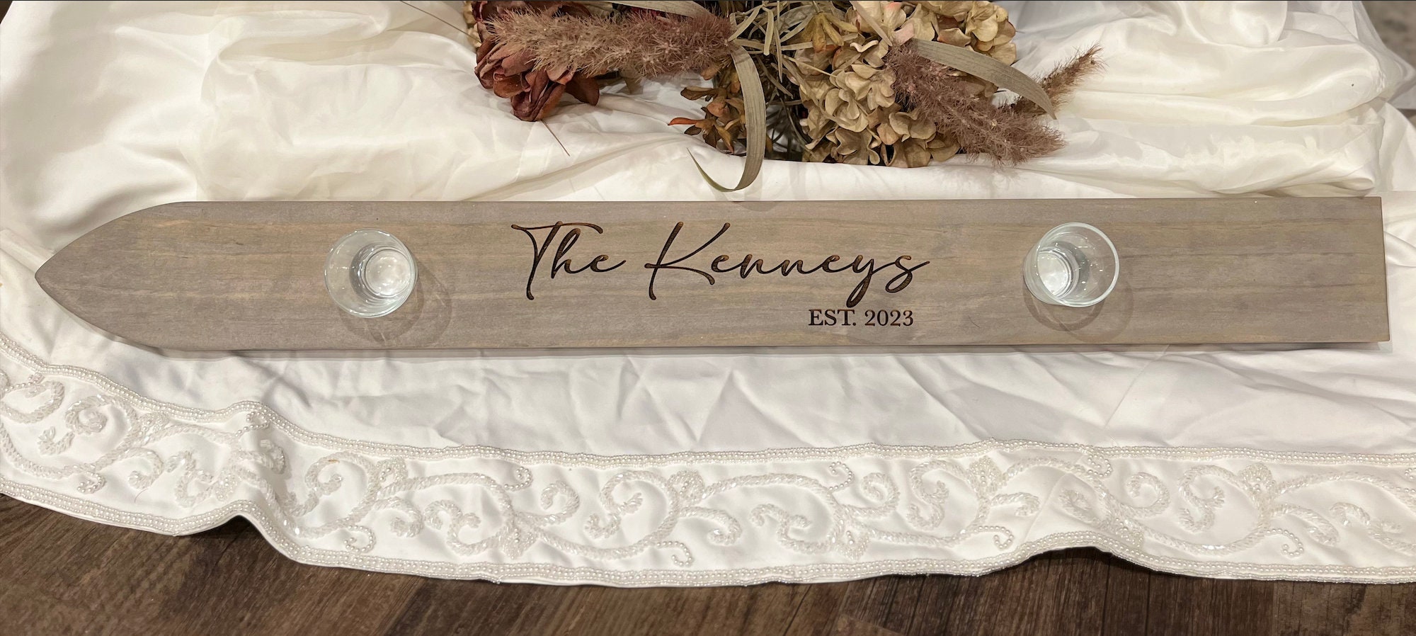 Custom Shot Ski Board for Weddings, Couple Shotski Wedding Shot Board