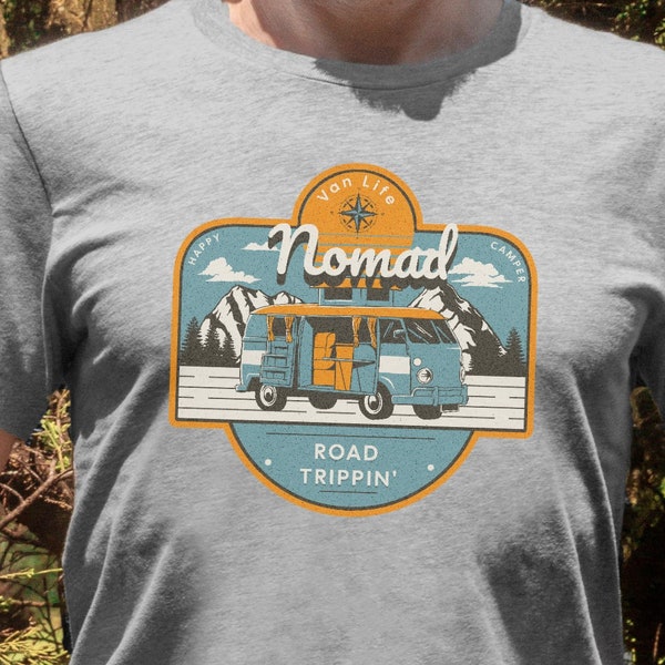 Van Life Tshirt, Retro Van Tee, Nomad shirt, Road Trip shirt, Van Adventure, Classic van t-shirt, Road Trip, Gift for anyone, Van T-Shirt