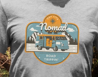 Van Life Tshirt, Retro Van Tee, Nomad shirt, Road Trip shirt, Van Adventure, Classic van t-shirt, Road Trip, Gift for anyone, Van T-Shirt