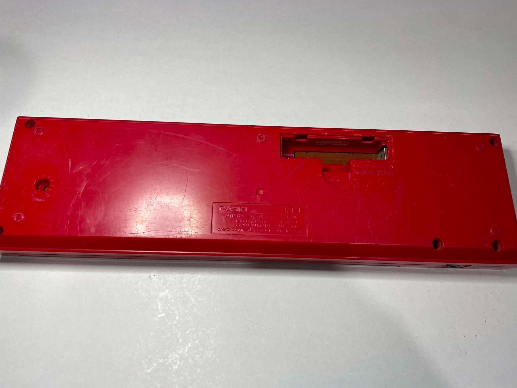 Vintage 1980s Red Casio PT-1 Mini 29-key Keyboard Synthesizer