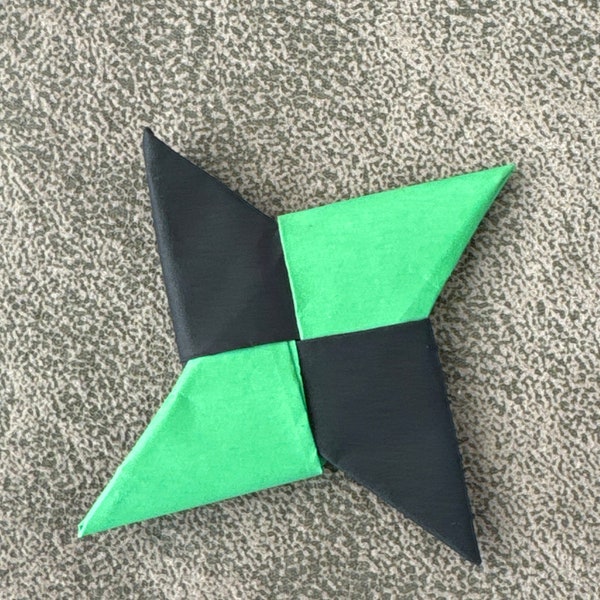 Colored origami ninja star