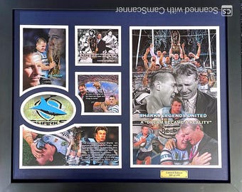 Cronulla Sharks Legends Memorabilia Framed