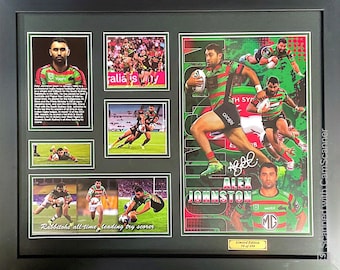 Alex Johnston Memorabillia Framed