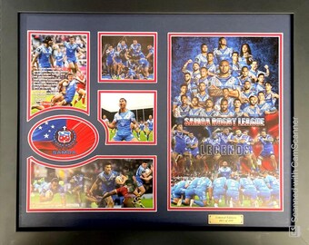 Samoa Rugby League Memorabilia Framed