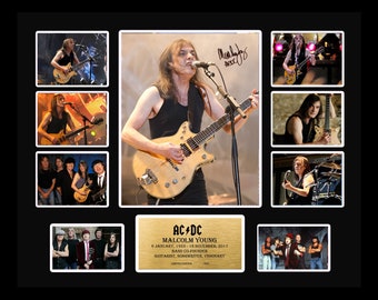 Malcolm Young AC/DC Music Memorabilia Limited Edition Comes with Black Frame and Certificate of Limitation.