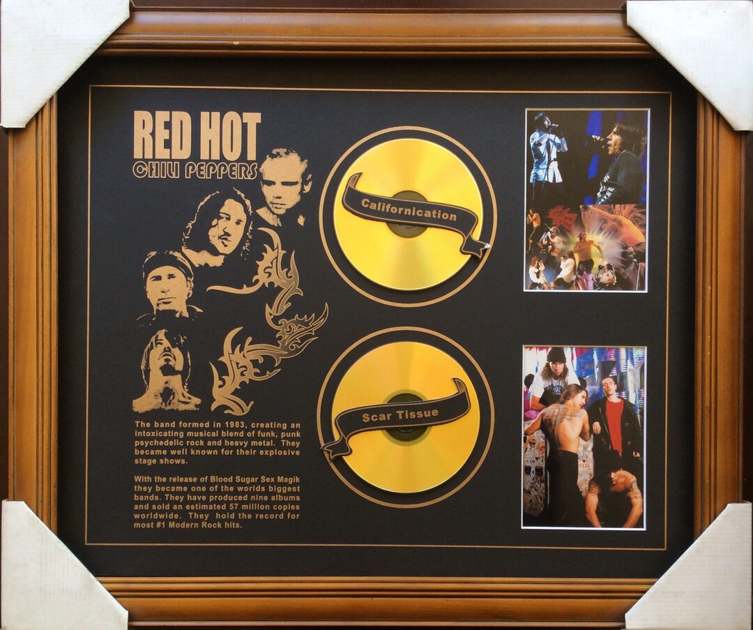 Red Hot Chili Peppers Memorabilia Framed Etsy