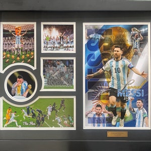 Lionel Messi 2022 World Cup Champions Framed