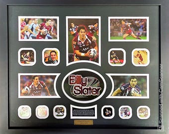Billy Slater Memorabilia Framed