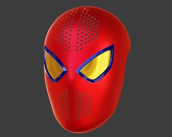 ライミ版スパイダーマンの精密なフェイスシェルとレンズの3Dモデル