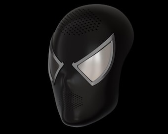 ブラックシンビオートスパイダーマンフェイスシェルSTL - ライミ
