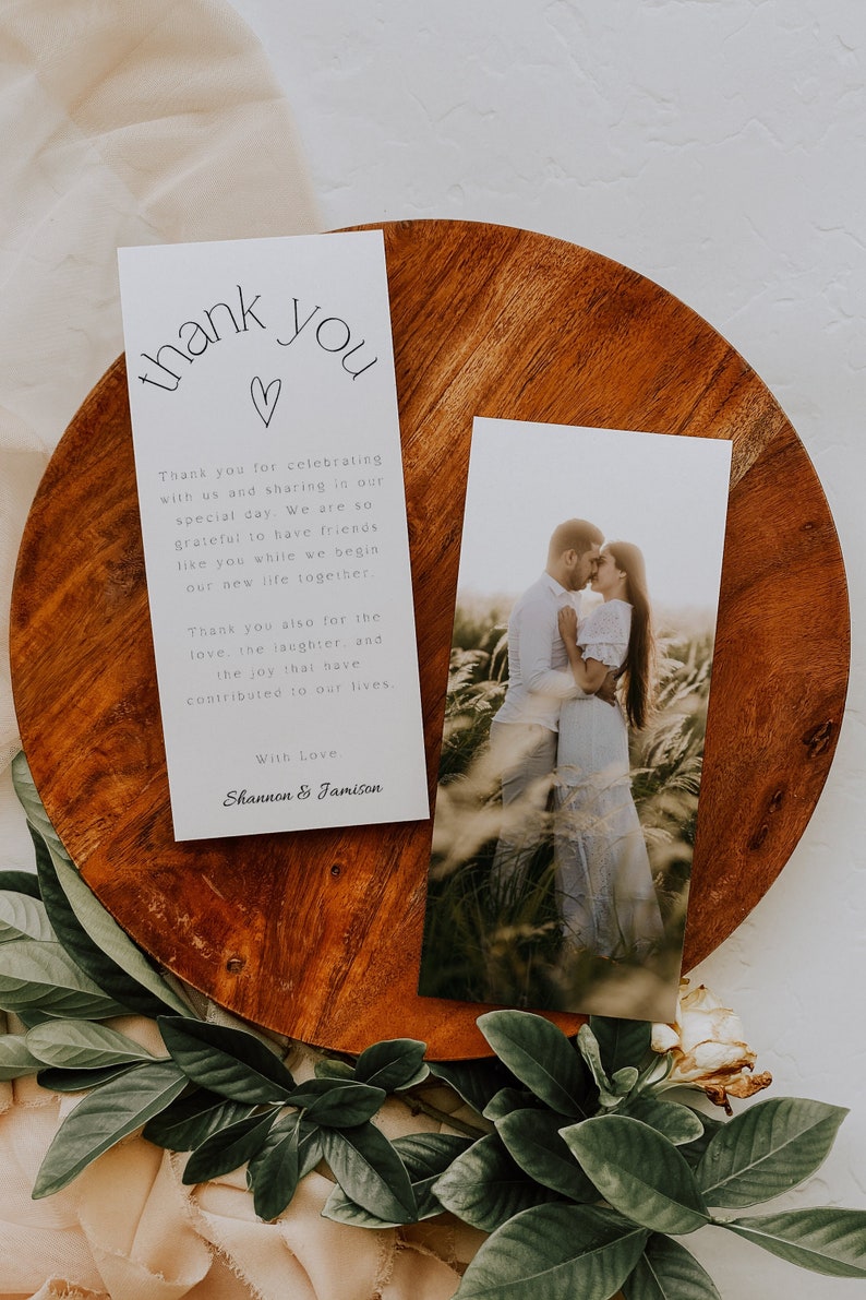 Thank You Cards Wedding Place Setting, Printable Thank You Note Card