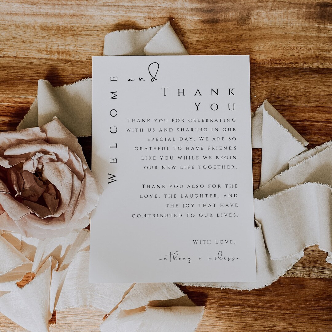 Thank You Cards Wedding Place Setting, Printable Thank You Note Card