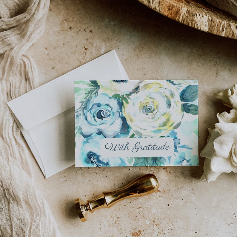 Modern Printable Folded Thank You Card Bridal Shower Thank Etsy