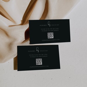 Minimalist RSVP  Business Card, Simple Wedding Response Card, Modern Wedding Insert, Printable RSVP Card, Wedding Reply Card Canva - LDC002