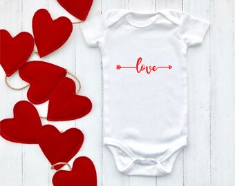 Baby Valentine's Day Outfit, Baby's First Valentine's Day, Baby Bodysuit, Love Baby Shirt, Cute Baby Valentine's Day Shirt