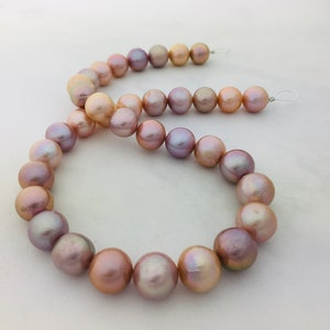 11-13mm Natural Large Metallic Deep Purple Edison Pearl Strand,Metallic Purple Edison Pearl Beads,Metallic Edison Loose Pearl Strand.YT04