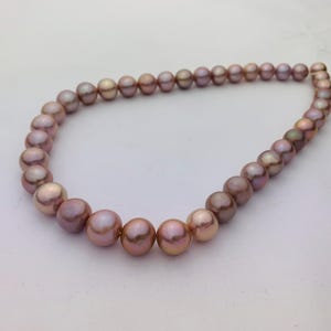 9.5-12mm Natural Light Metallic Purple Color Edison Pearl Strand,Metallic Purple Edison Pearl Beads,Metallic Edison Loose Pearl Strand.XS02