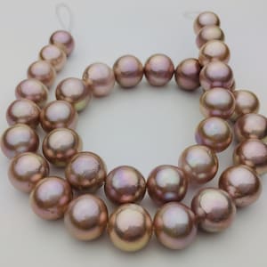 11-13mm Natural Large Metallic Purple Color Edison Pearl Strand,Metallic Purple Edison Pearl Beads,Metallic Edison Loose Pearl Strand.GD07