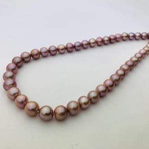 Natural Metallic Purple Edison Pearl Strand,Natural Light Purple Edison Pearl String,Kasumi Like Edison Pearl Beads,Round Pearl Strand.LZ03