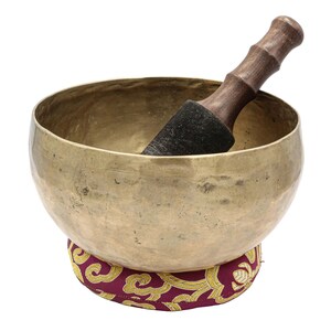 4 inch, Old, Buddhist Real Antique Hand Beaten Kopre Singing Bowl, Beautiful sound quality