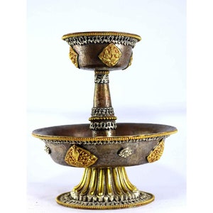 9 inch, Copper Serkyem Offering Or The Golden Drink Offering