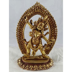 6 inch, Statue Of Ekajata- Full Gold Plated