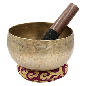 4 inch, Old, Buddhist Real Antique Hand Beaten Kopre Singing Bowl, Beautiful sound quality