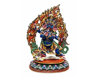 13 inch, Vajrapani Statue, Buddhist Handmade Statue, Traditional Colour Finishing
