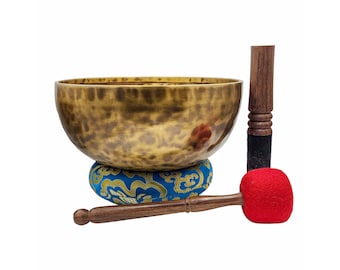 5インチ ハンドビート フルムーン シンギングボウル：アンティーク