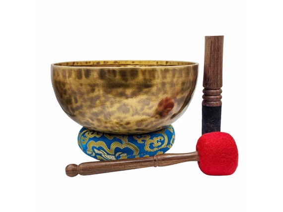 5インチ ハンドビート フルムーン シンギングボウル：アンティーク