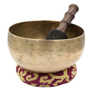 4 inch, Old, Buddhist Real Antique Hand Beaten Kopre Singing Bowl, Beautiful sound quality
