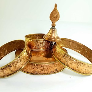 Copper Ratna Mandala offering, medium