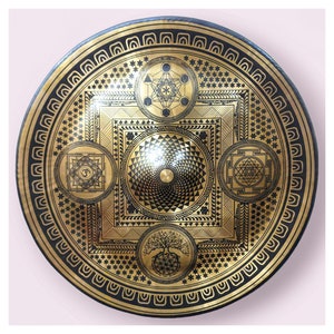 2 inch, Burmese Gong, Hand Beaten Large, Nipple Gong With Flower Design, sound File, Made in Nepal